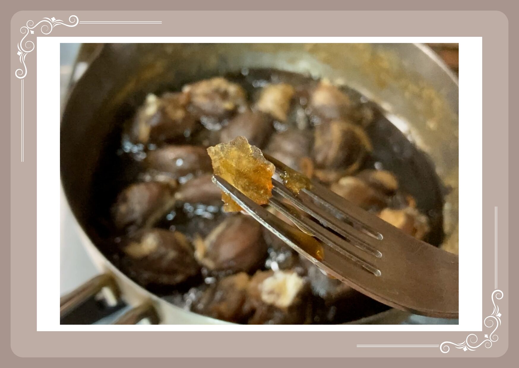 結晶が出来ていることを確認する